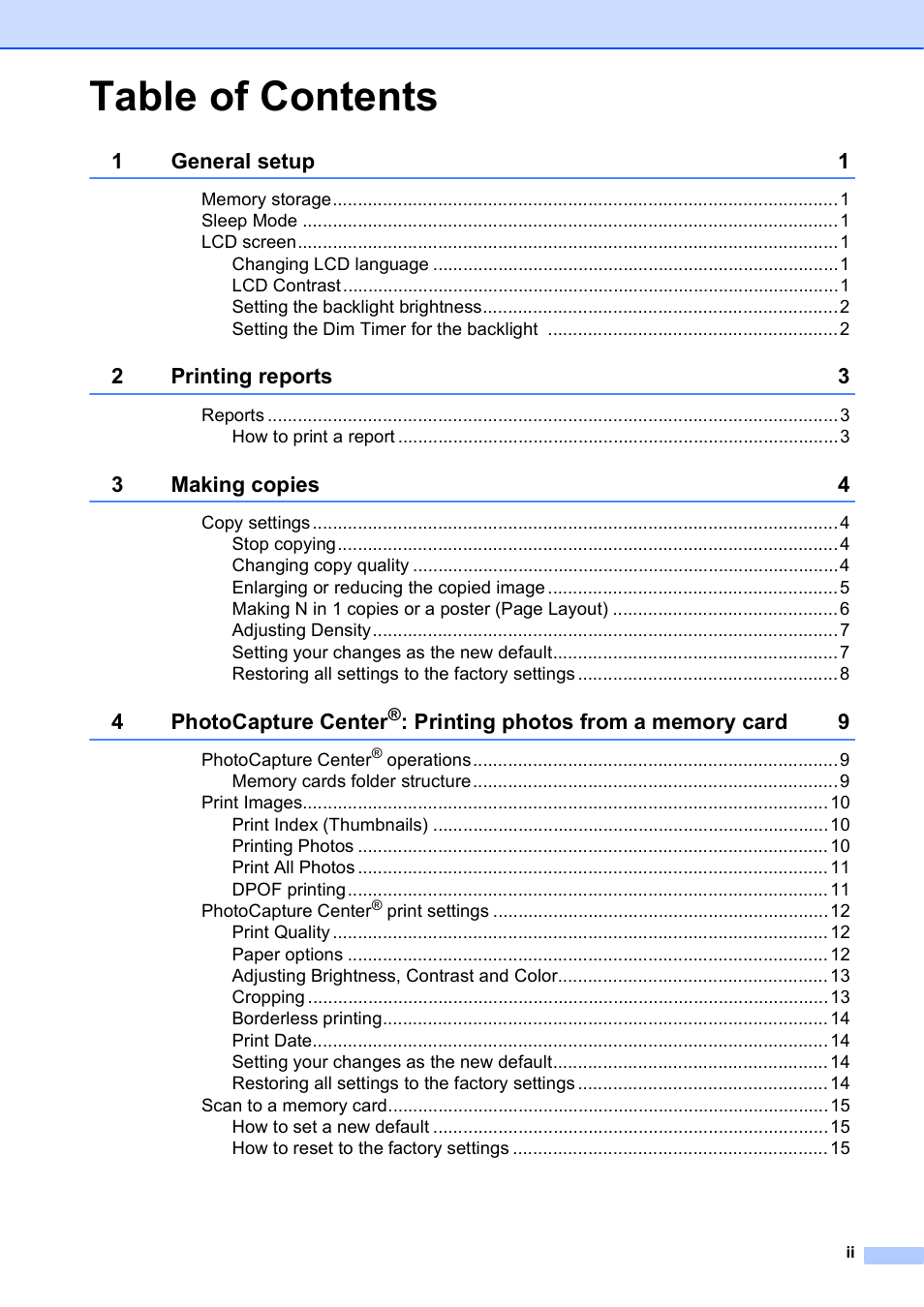 Brother DCP-J125 User Manual | Page 3 / 30