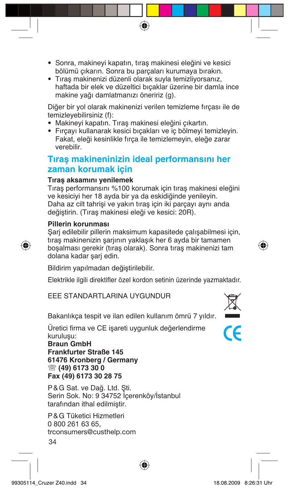 Braun Z40 CruZer2 User Manual | Page 33 / 57