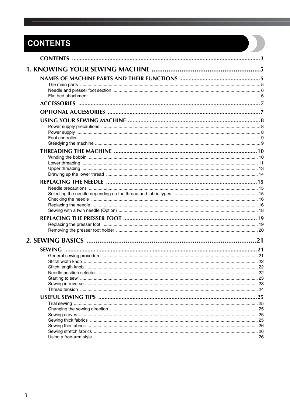Brother LS2350 User Manual | Page 4 / 96