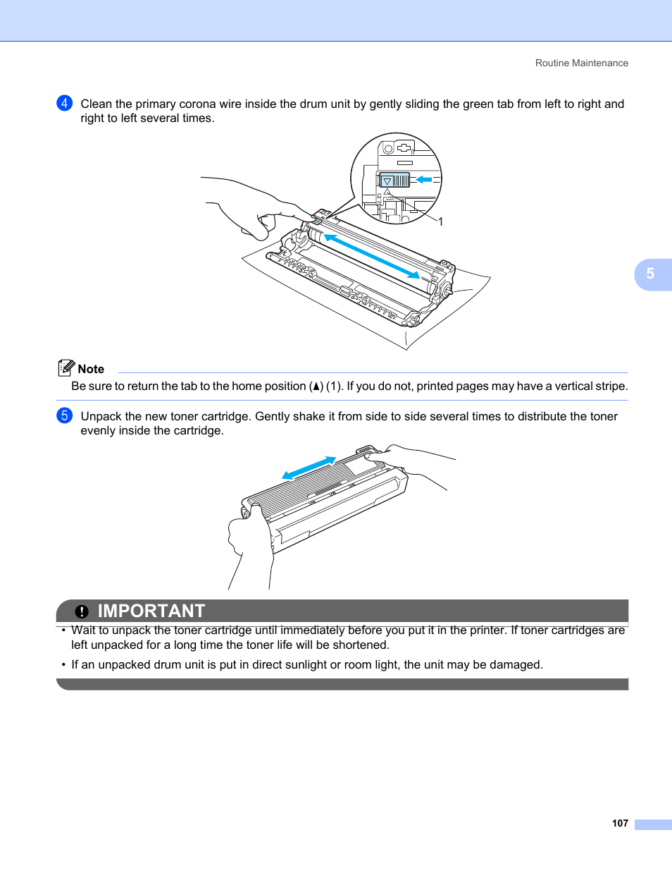 Important | Brother HL-3075CW User Manual | Page 112 / 194