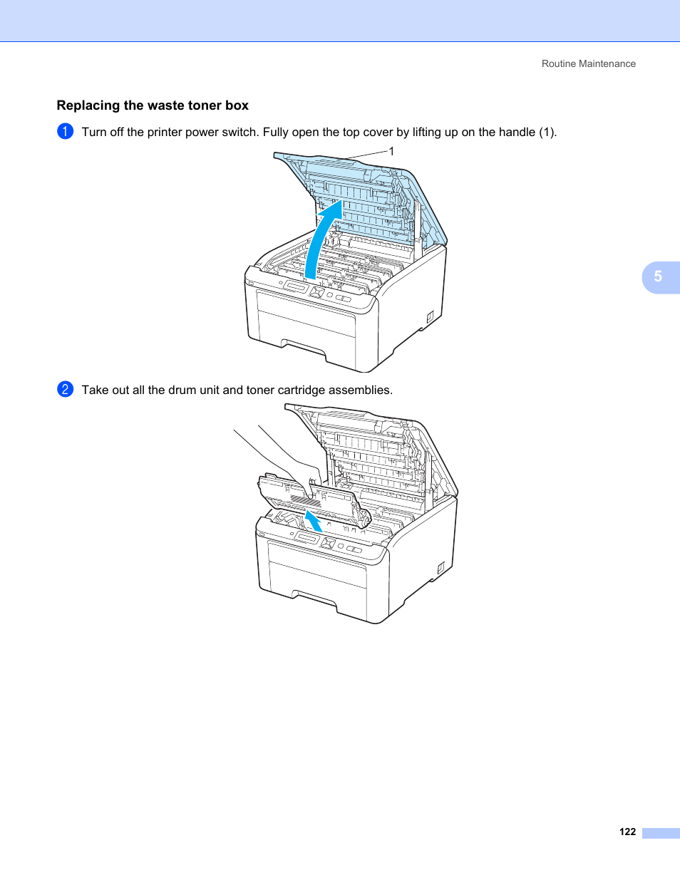 Replacing the waste toner box | Brother HL-3075CW User Manual | Page 127 / 194