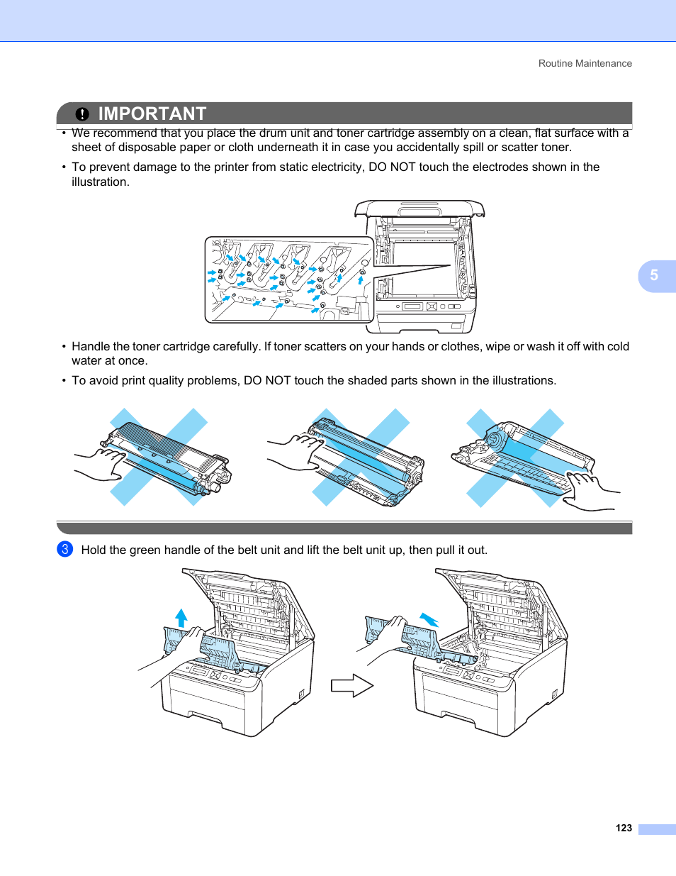 Important | Brother HL-3075CW User Manual | Page 128 / 194