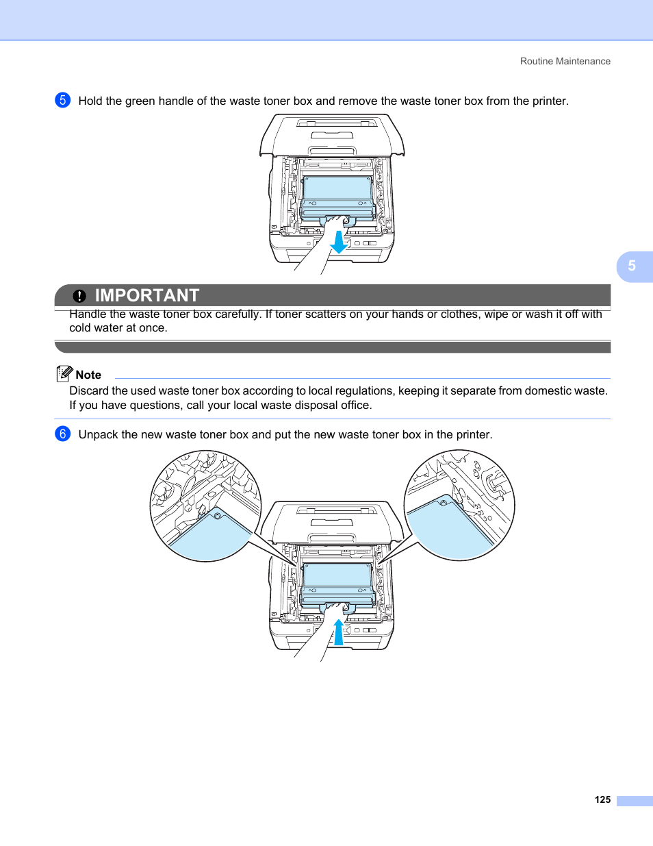 Important | Brother HL-3075CW User Manual | Page 130 / 194