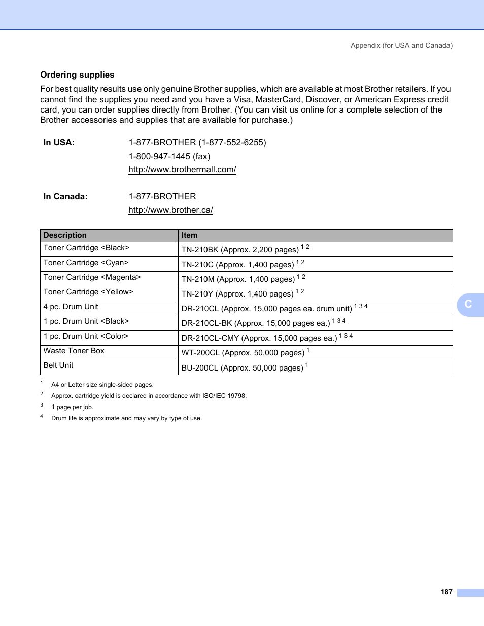Brother HL-3075CW User Manual | Page 192 / 194