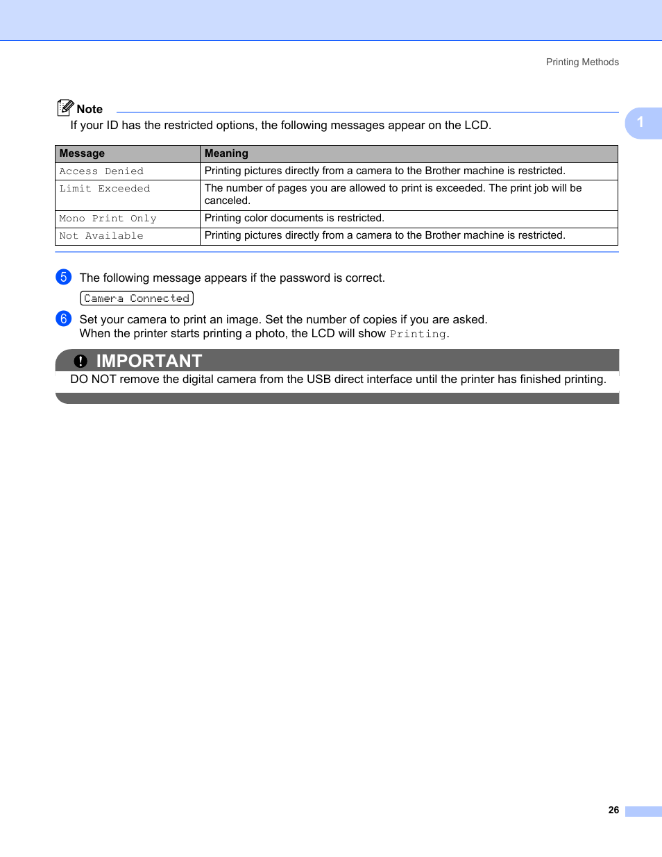 Important | Brother HL-3075CW User Manual | Page 31 / 194