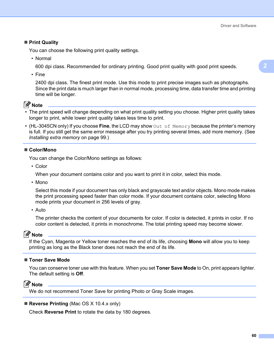Brother HL-3075CW User Manual | Page 65 / 194