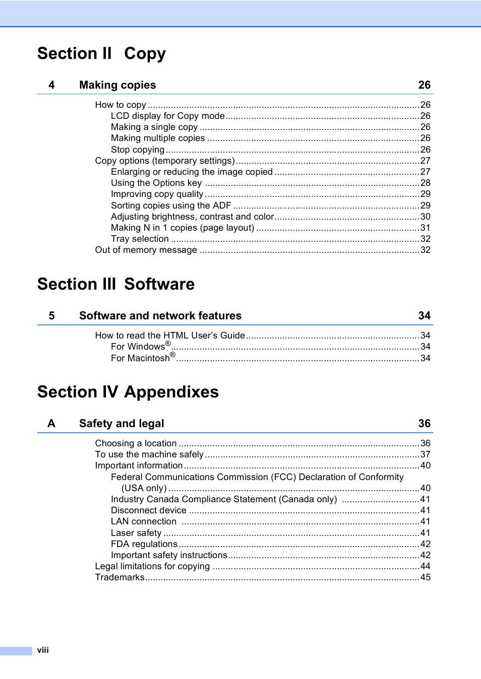 Brother DCP 9040CN User Manual | Page 10 / 167
