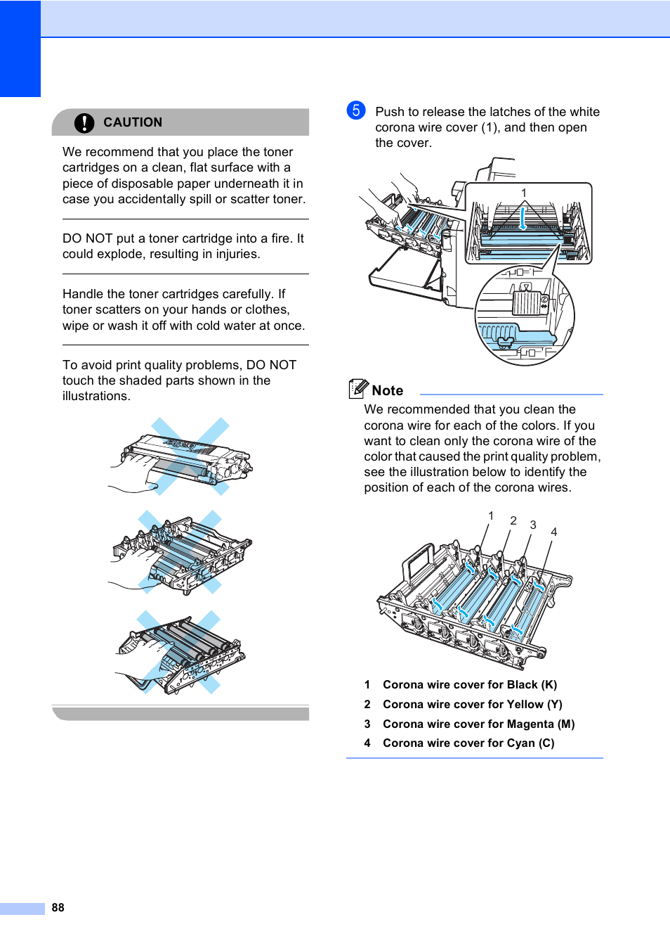 Caution | Brother DCP 9040CN User Manual | Page 100 / 167