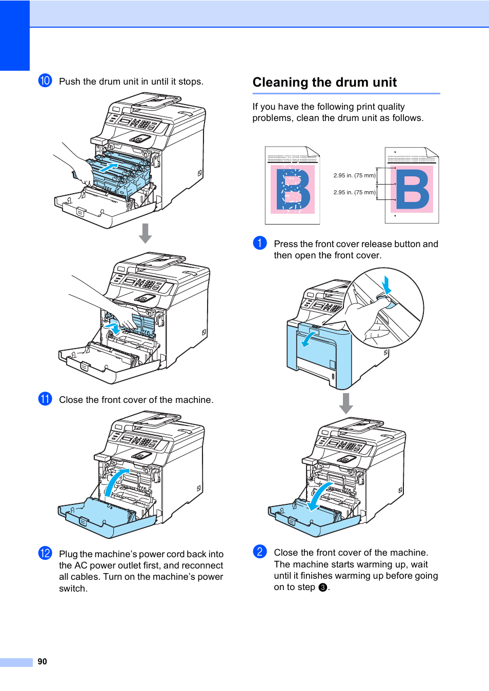 Cleaning the drum unit | Brother DCP 9040CN User Manual | Page 102 / 167