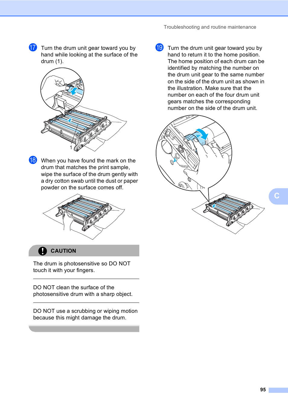 Caution | Brother DCP 9040CN User Manual | Page 107 / 167