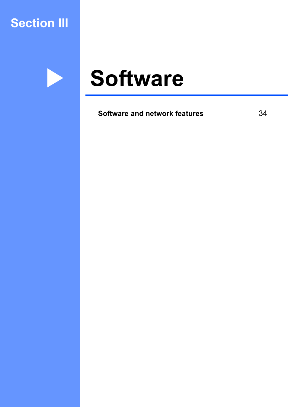 Section iii: software, Section iii software, Software | Brother DCP 9040CN User Manual | Page 45 / 167