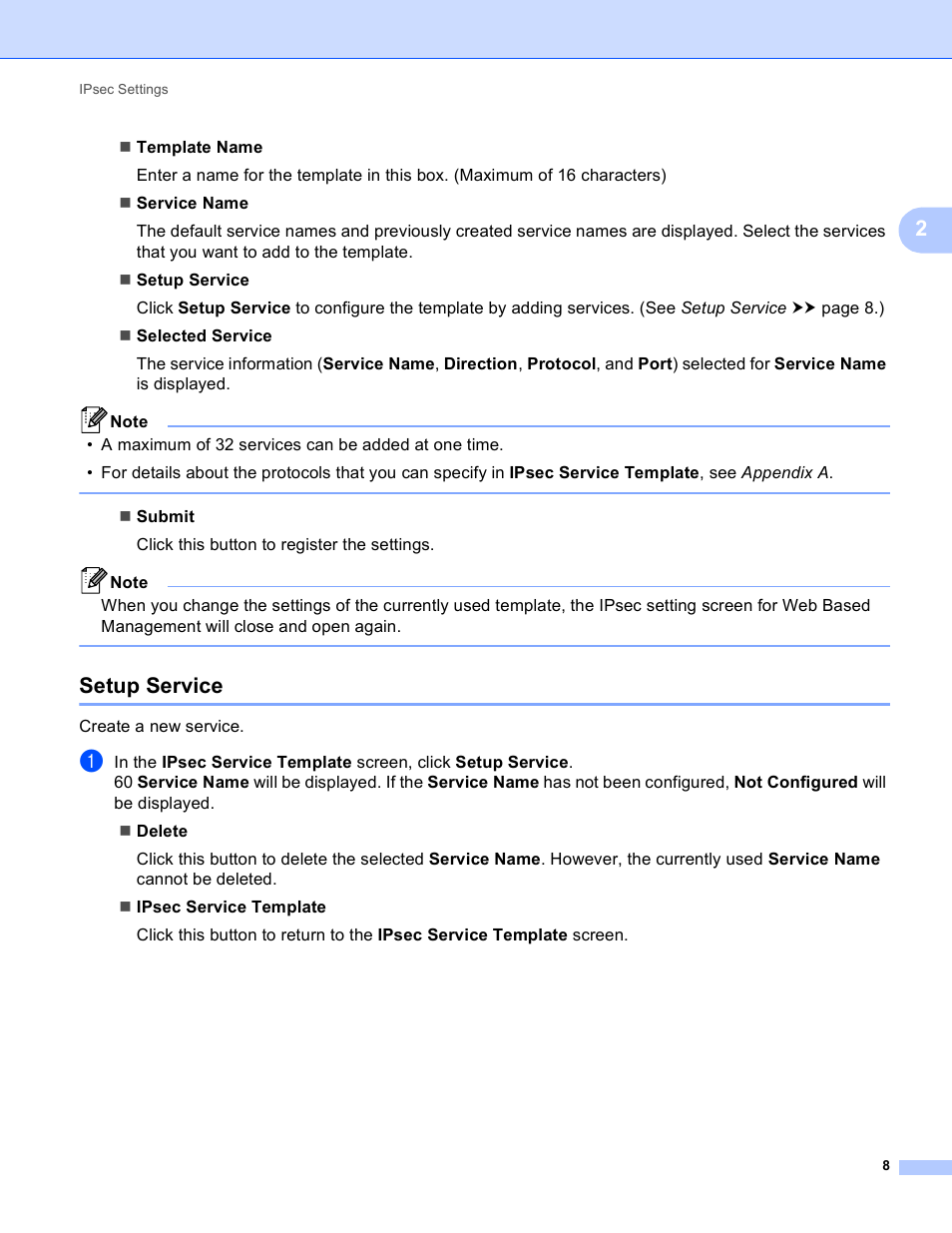 Setup service | Brother HL-S7000DN User Manual | Page 11 / 26