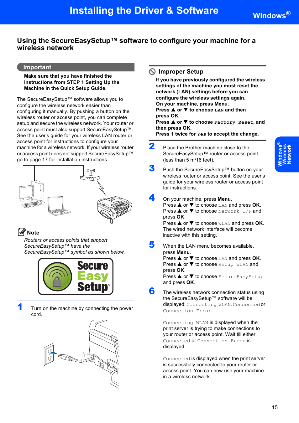 Installing the driver & software, Windows | Brother MFC-665CW User Manual | Page 17 / 31