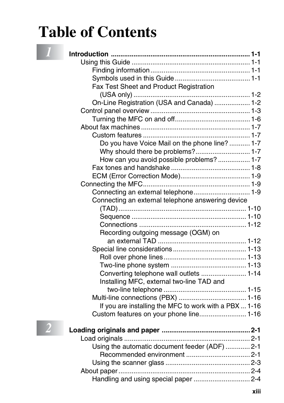 Brother MFC-3420C User Manual | Page 15 / 191