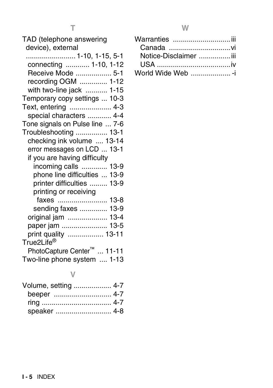 Brother MFC-3420C User Manual | Page 187 / 191