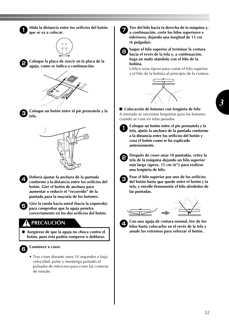 Precaución | Brother LX2375 User Manual | Page 81 / 96