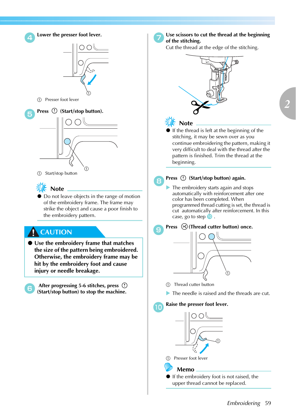 Caution | Brother SB7050E User Manual | Page 61 / 96
