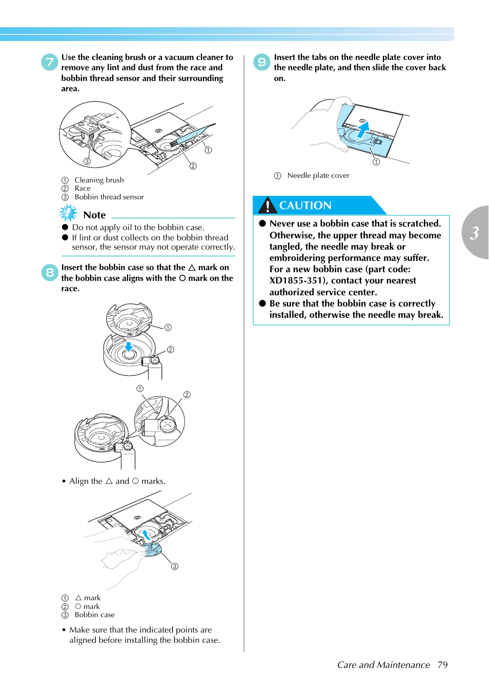 Caution | Brother SB7050E User Manual | Page 81 / 96