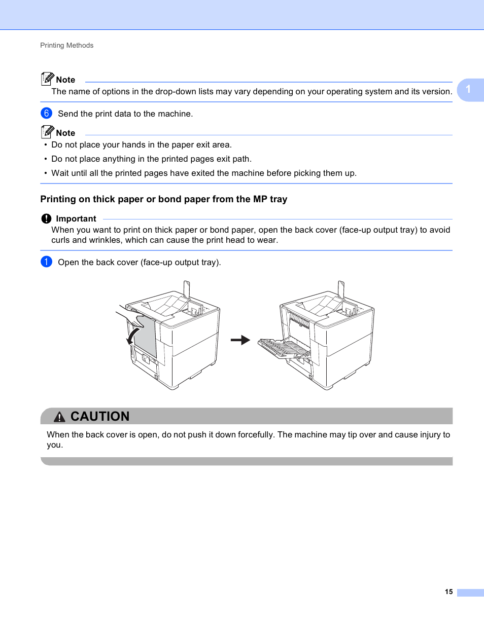 Caution | Brother HL-S7000DN User Manual | Page 21 / 161