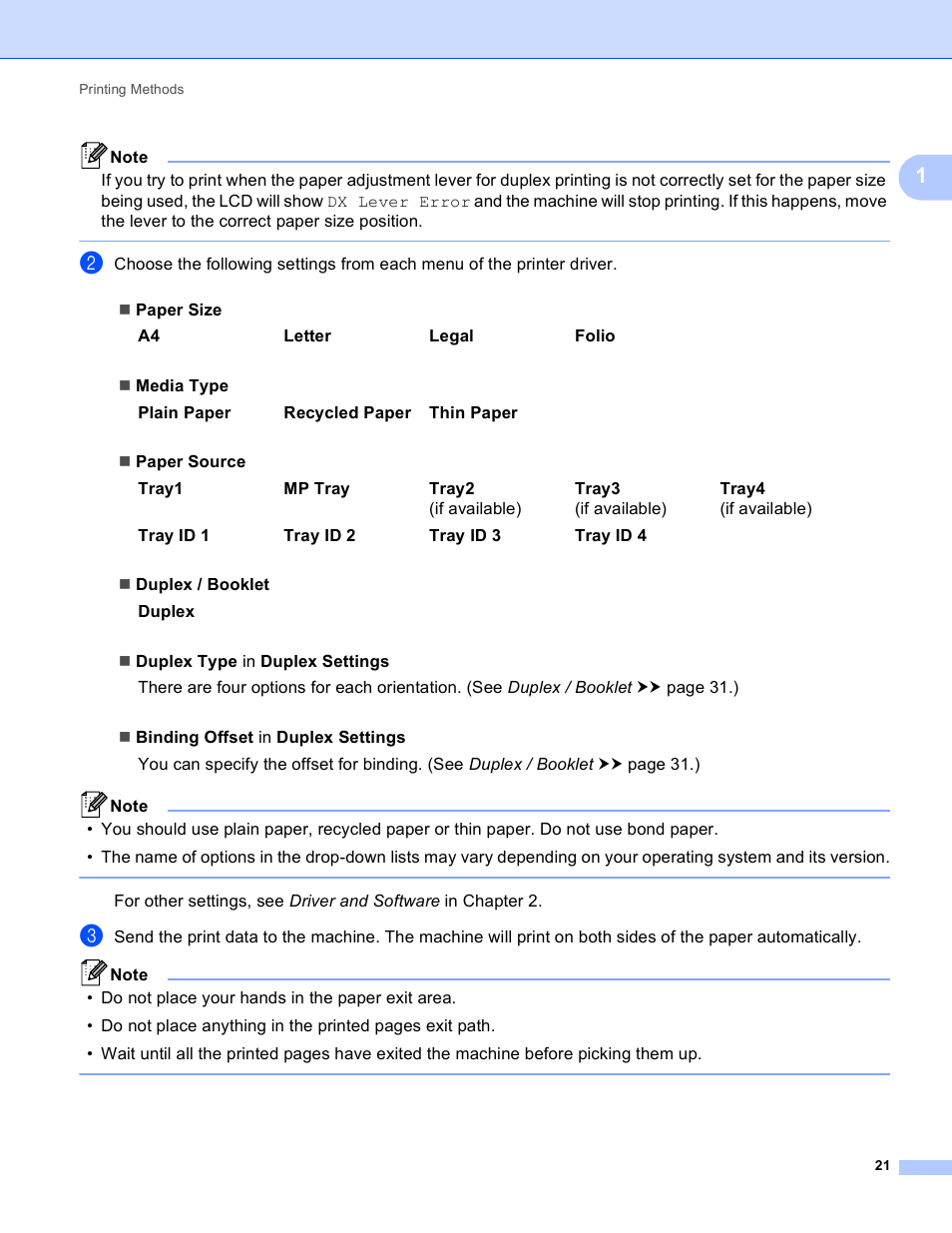 Brother HL-S7000DN User Manual | Page 27 / 161