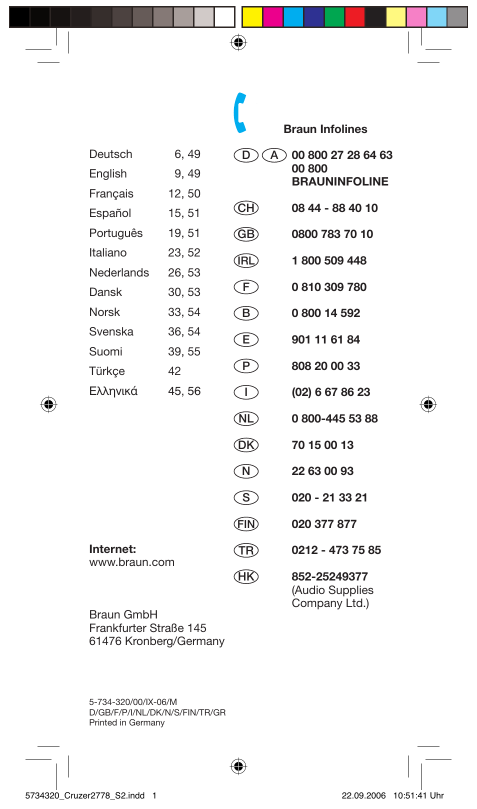 Braun 2778 Cruzer2 User Manual | Page 2 / 55