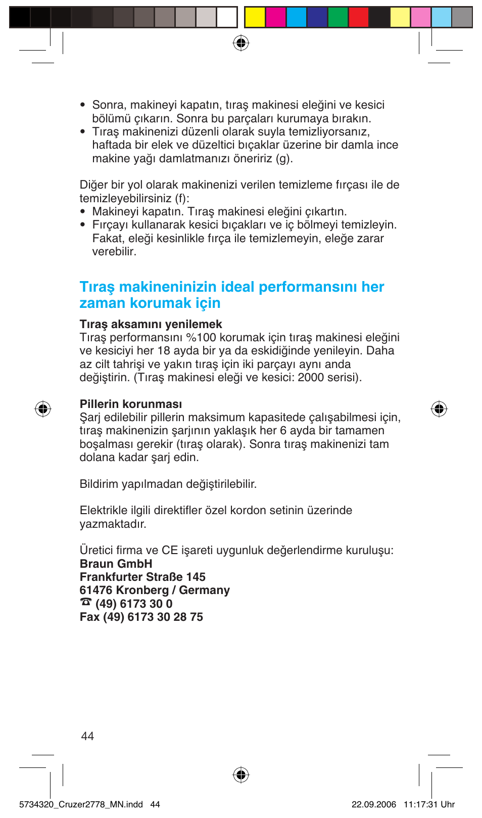Braun 2778 Cruzer2 User Manual | Page 43 / 55