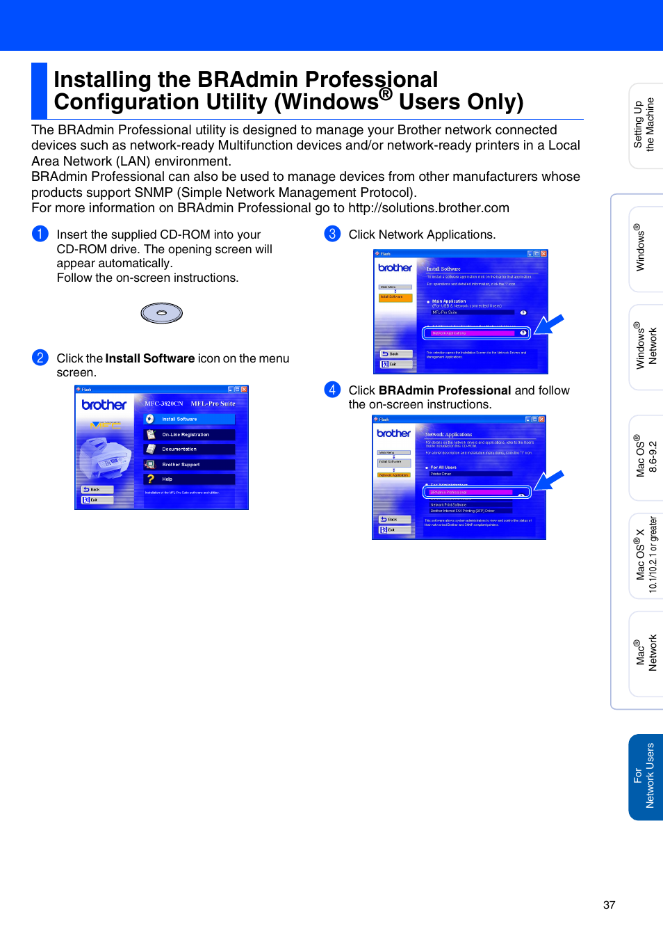 Windows, Users only) | Brother MFC-3820CN User Manual | Page 39 / 42