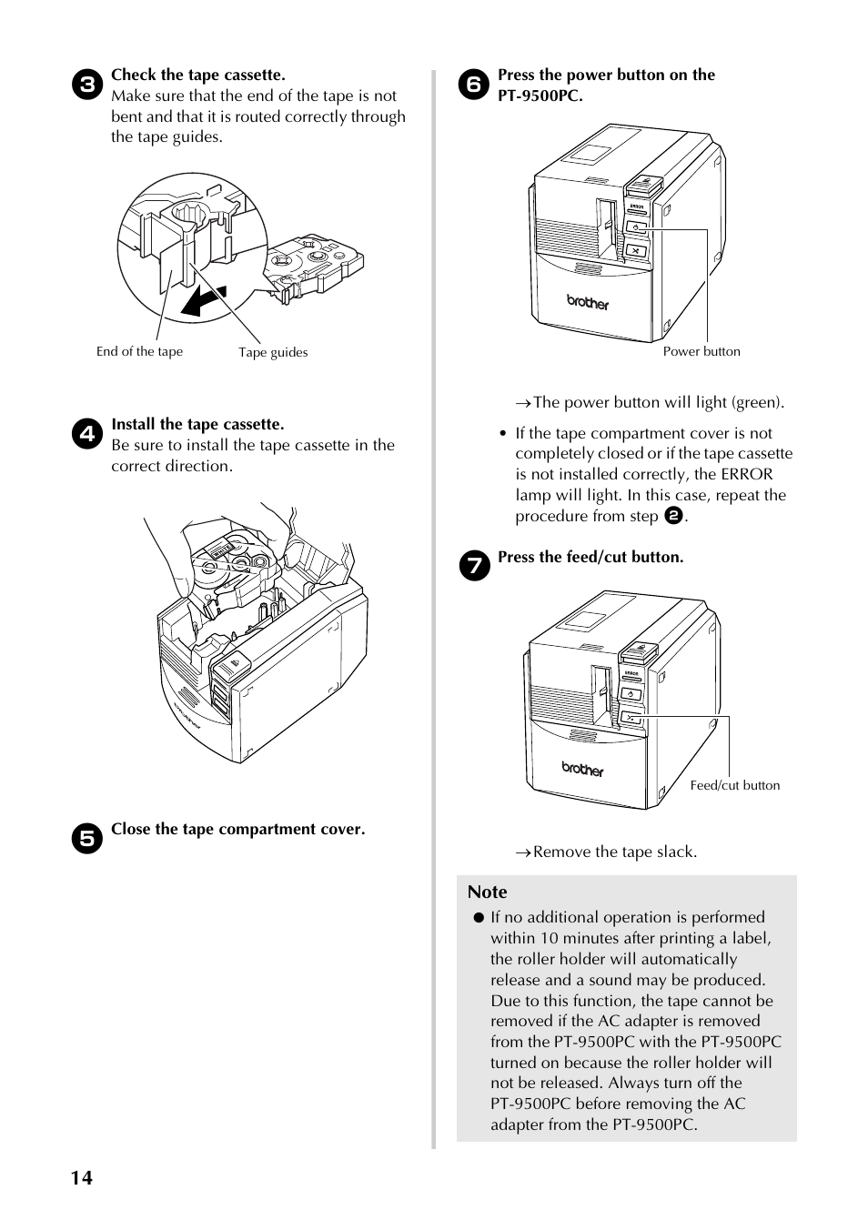 Brother PT-9500PC User Manual | Page 15 / 62