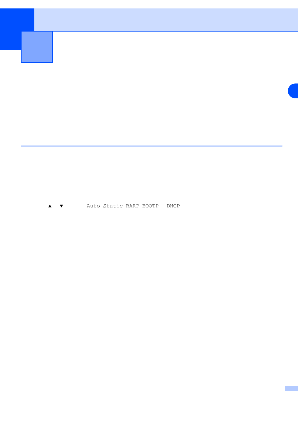 Front panel setup, Lan main setup menu, Setup tcp/ip | Boot method, Lan main setup menu -1, Setup tcp/ip -1, Boot method -1, Chapter 3: front panel setup | Brother MFC-9420CN User Manual | Page 20 / 94