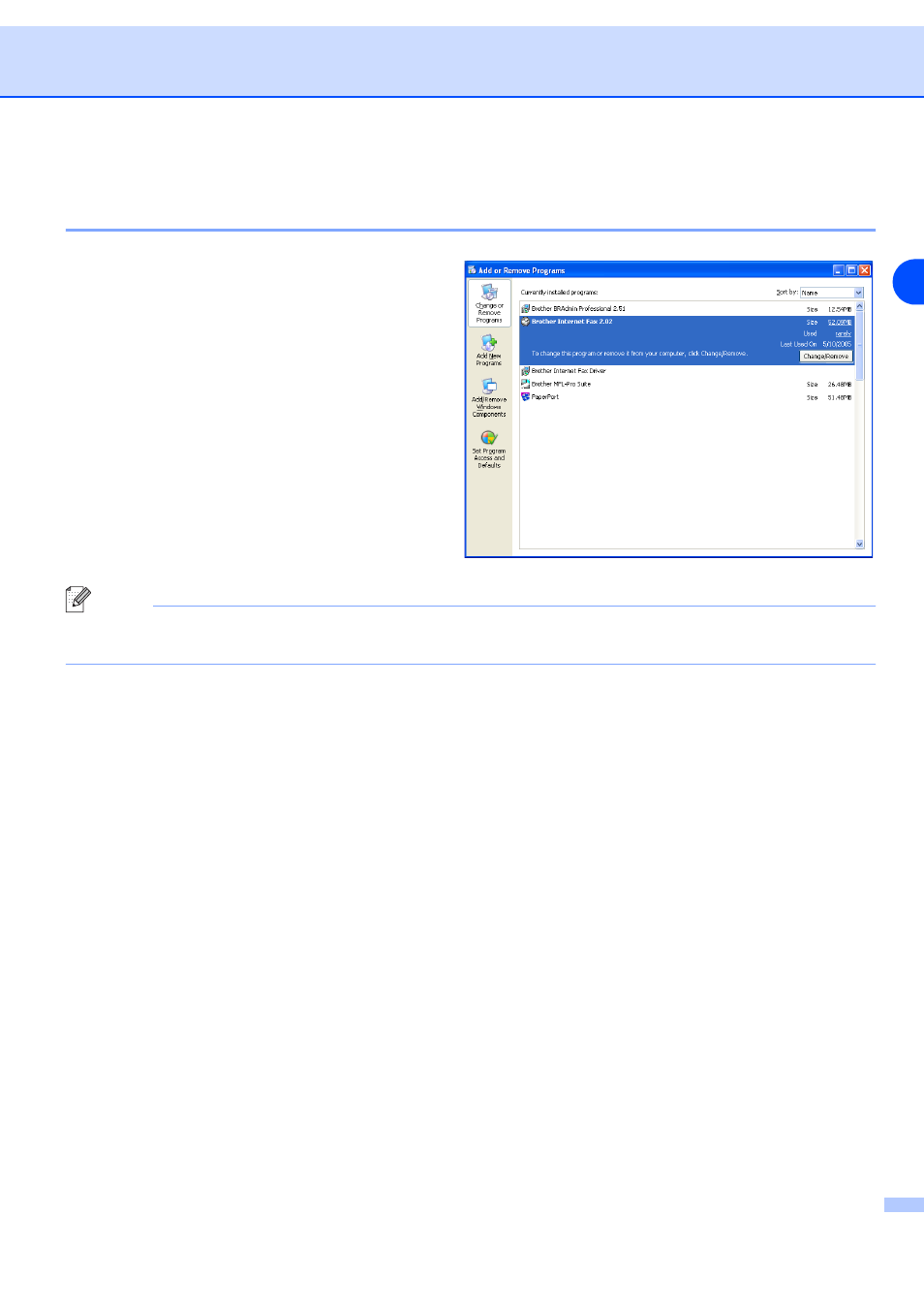 Uninstalling from windows, 9uninstalling from windows | Brother MFC-9420CN User Manual | Page 73 / 94