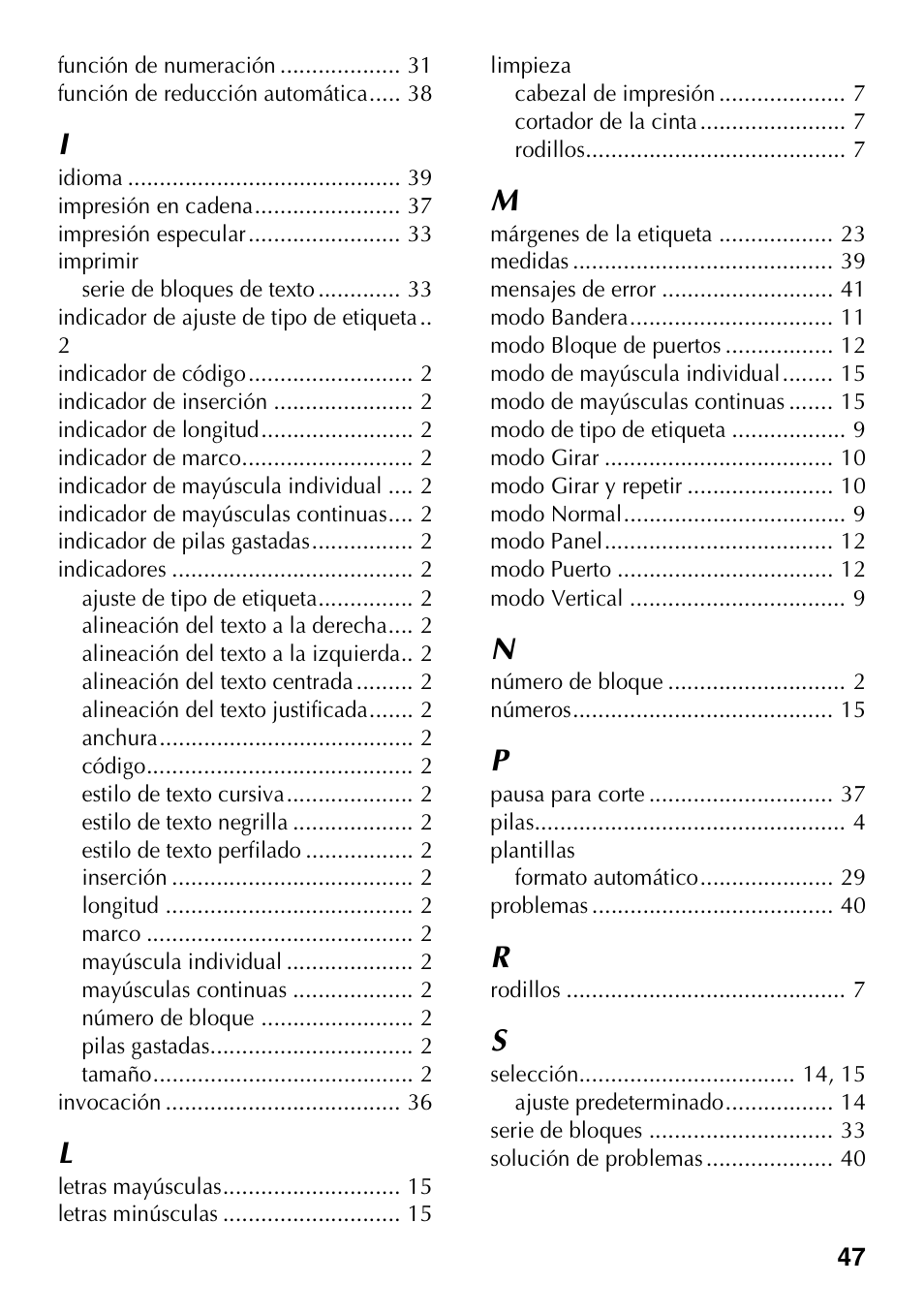 Brother PT-1600 User Manual | Page 109 / 116