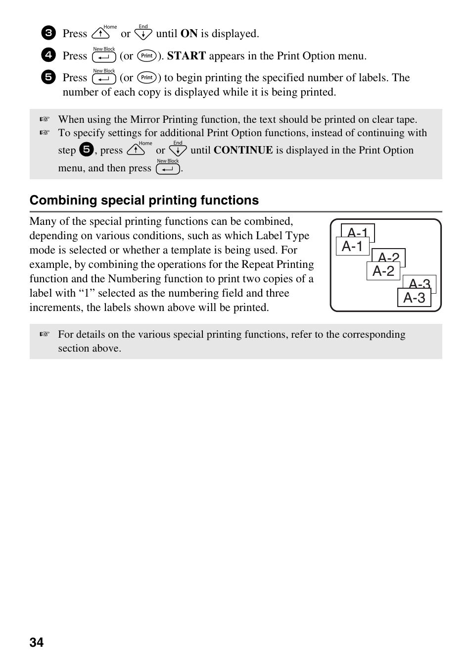 Combining special printing functions | Brother PT-1600 User Manual | Page 42 / 116