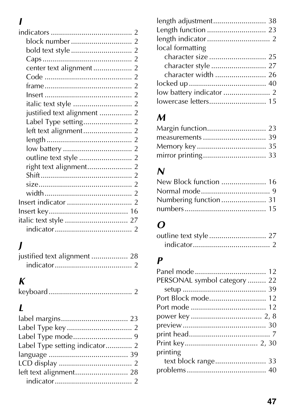 Brother PT-1600 User Manual | Page 55 / 116