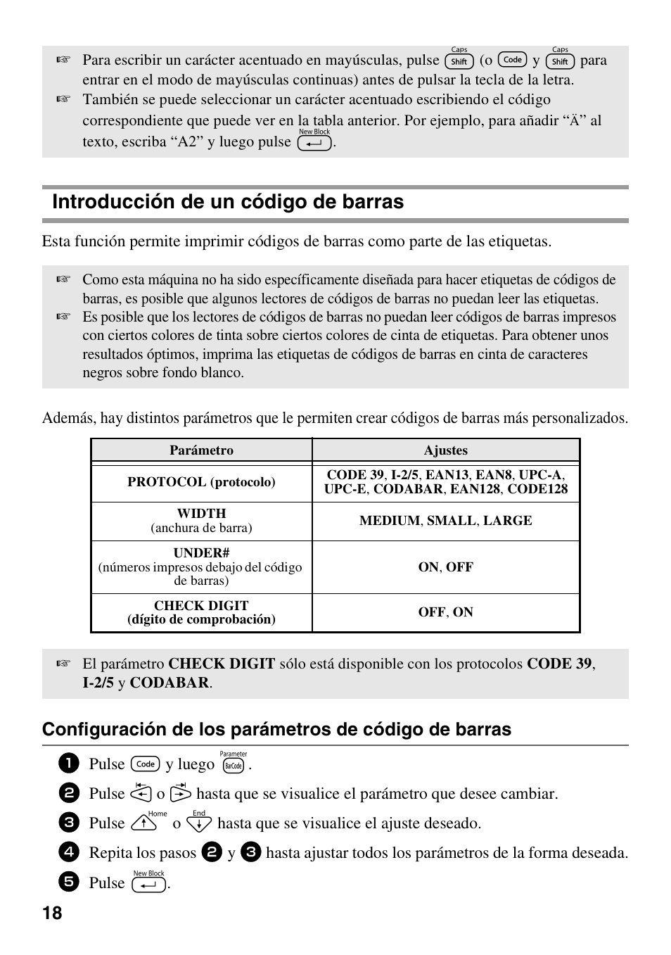 Introducción de un código de barras | Brother PT-1600 User Manual | Page 80 / 116