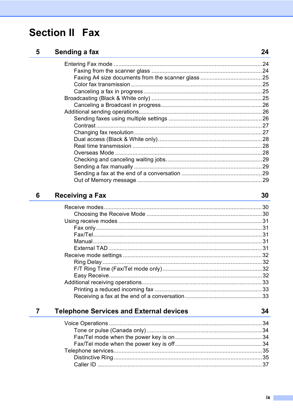 Brother MFC-230C User Manual | Page 11 / 148