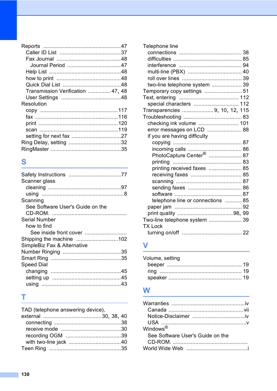Brother MFC-230C User Manual | Page 146 / 148