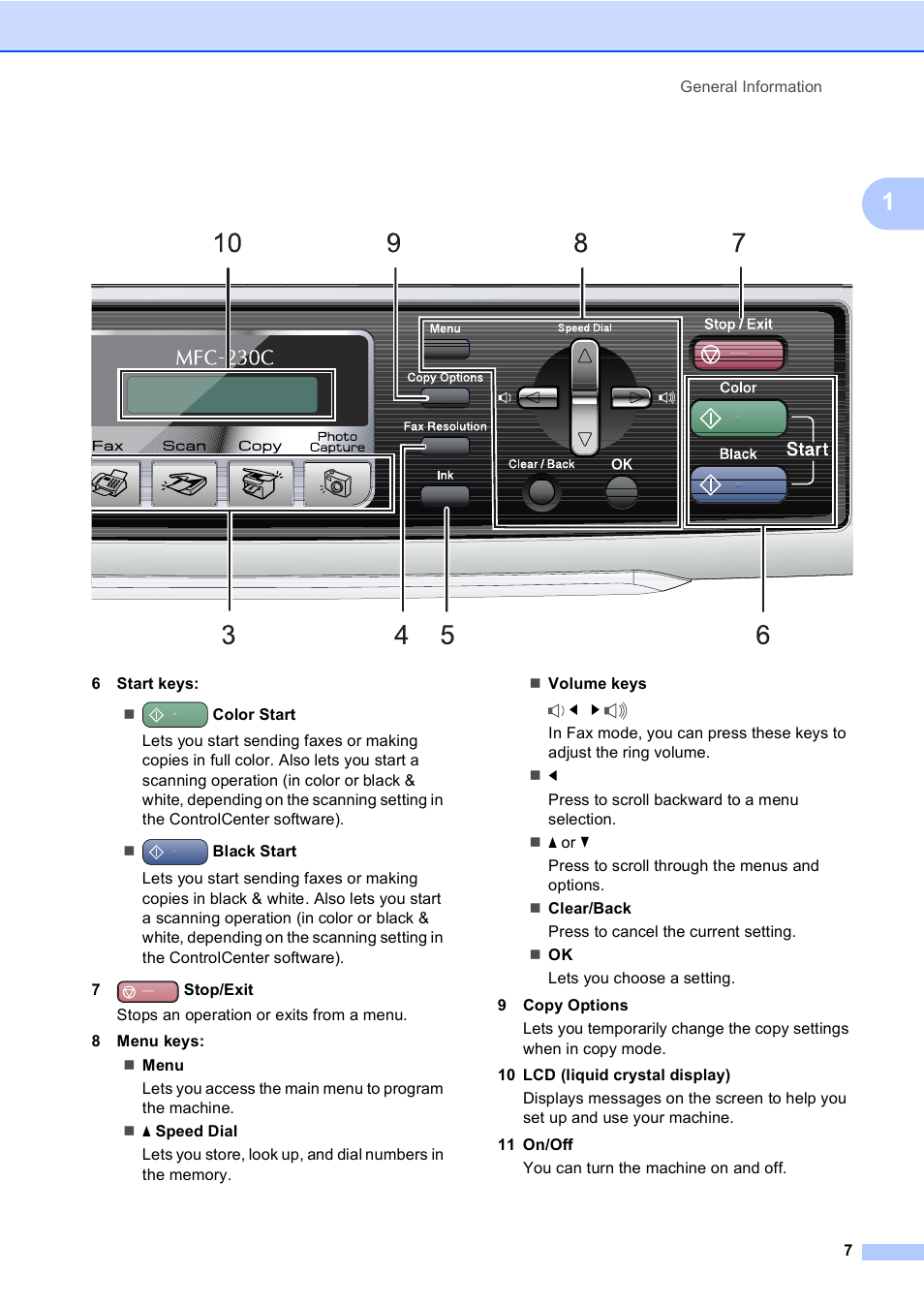 Brother MFC-230C User Manual | Page 23 / 148