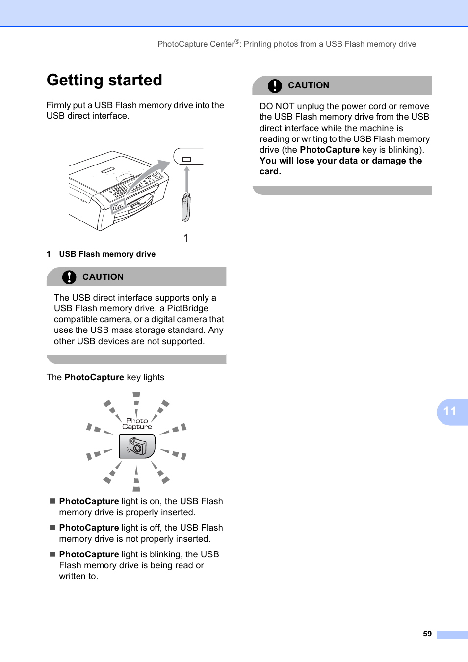 Getting started | Brother MFC-230C User Manual | Page 75 / 148