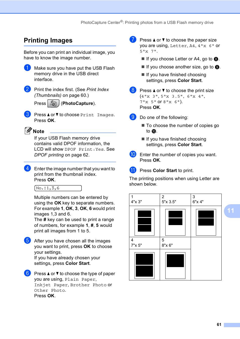 Printing images, 11 printing images | Brother MFC-230C User Manual | Page 77 / 148