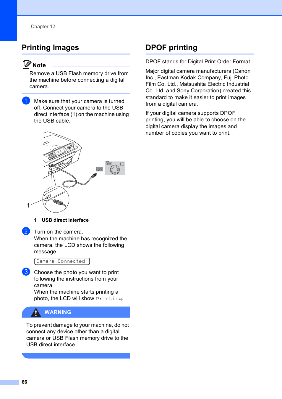 Printing images, Dpof printing, Printing images dpof printing | Brother MFC-230C User Manual | Page 82 / 148