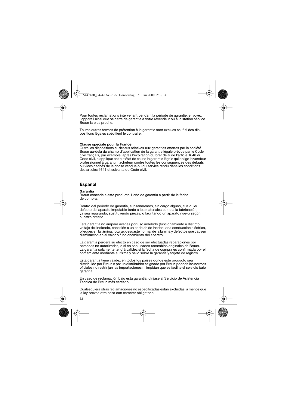 Braun 3105-5447 InterFace User Manual | Page 32 / 42