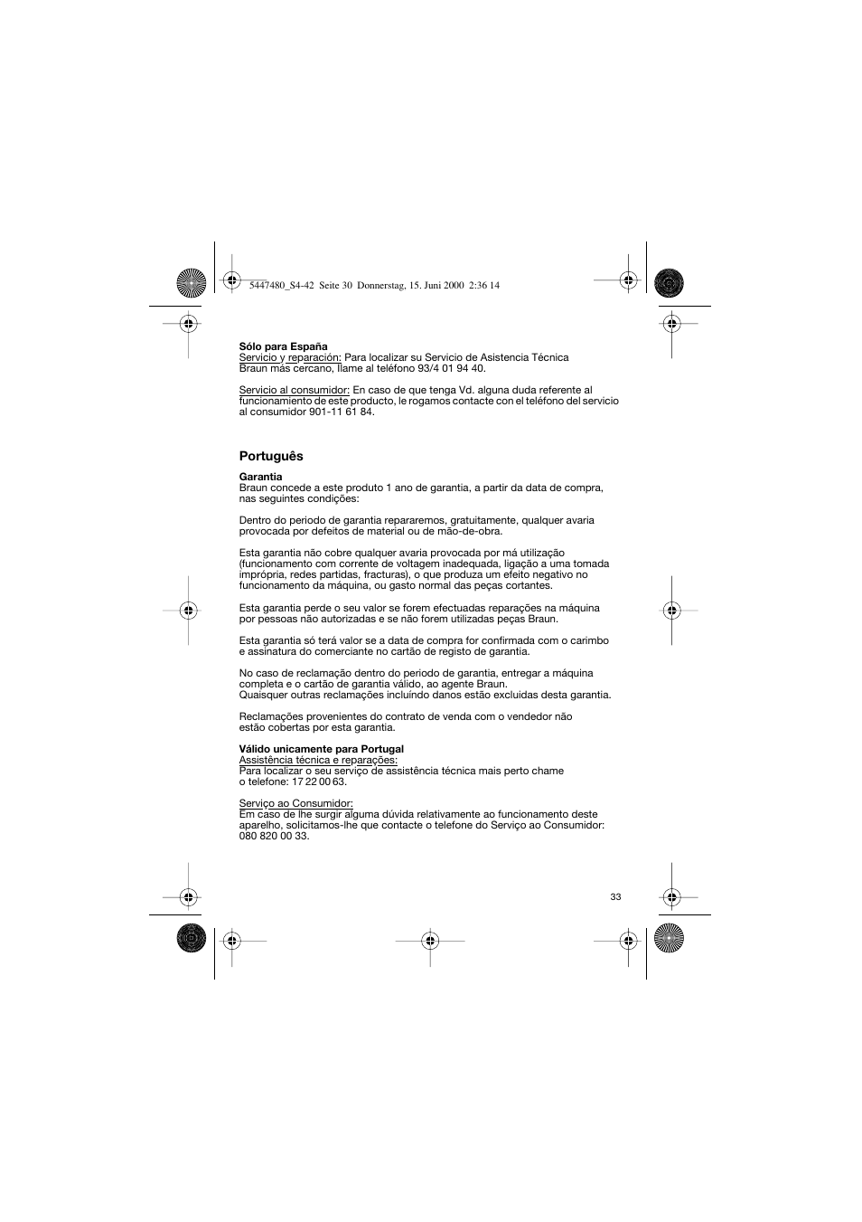 Braun 3105-5447 InterFace User Manual | Page 33 / 42