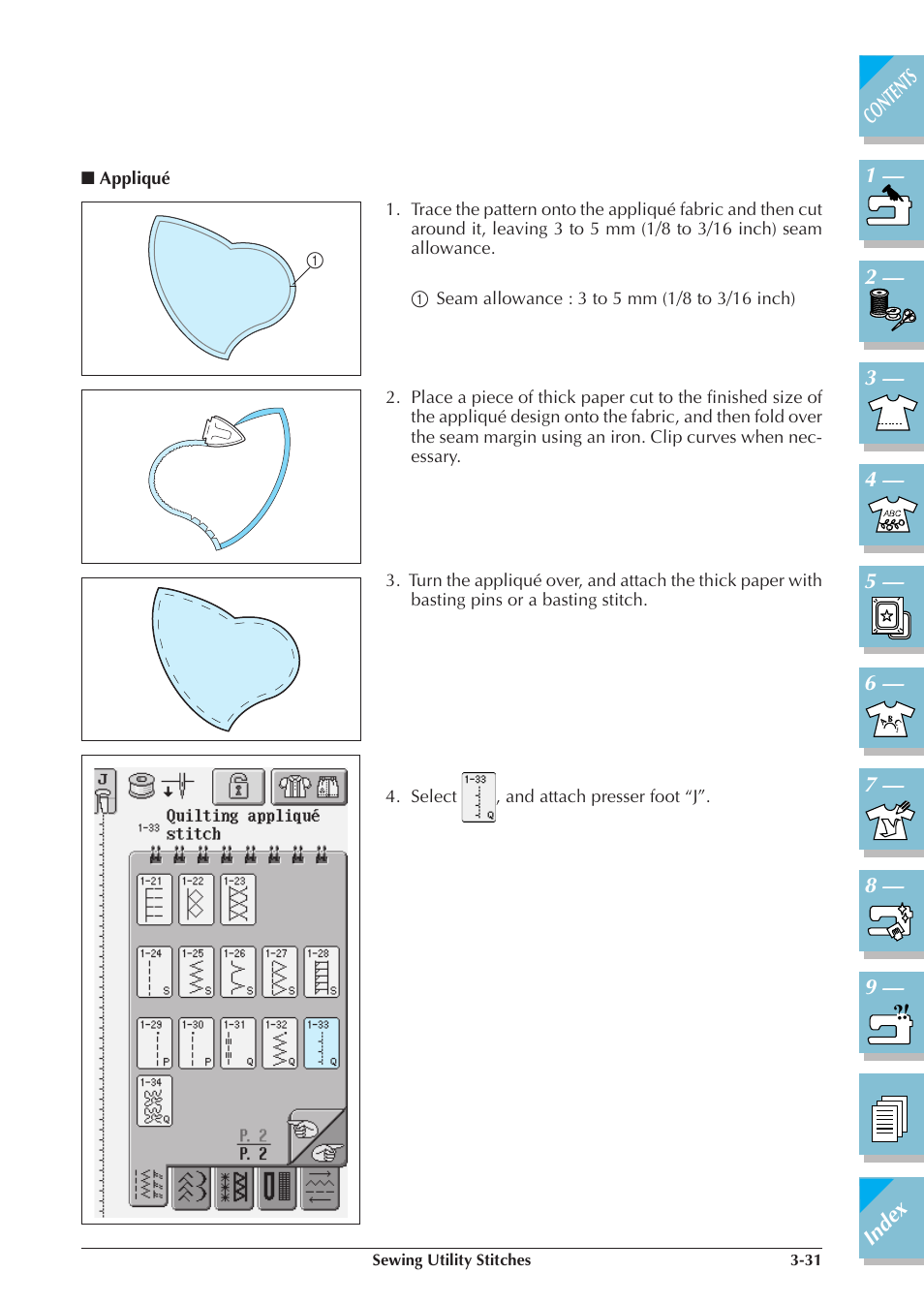 Appliqué -31 | Brother ULT2001 2001N 2001C 2002D 2003D User Manual | Page 104 / 321