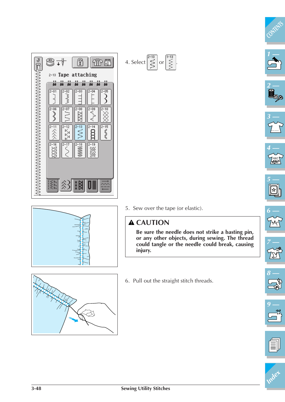 Caution | Brother ULT2001 2001N 2001C 2002D 2003D User Manual | Page 121 / 321