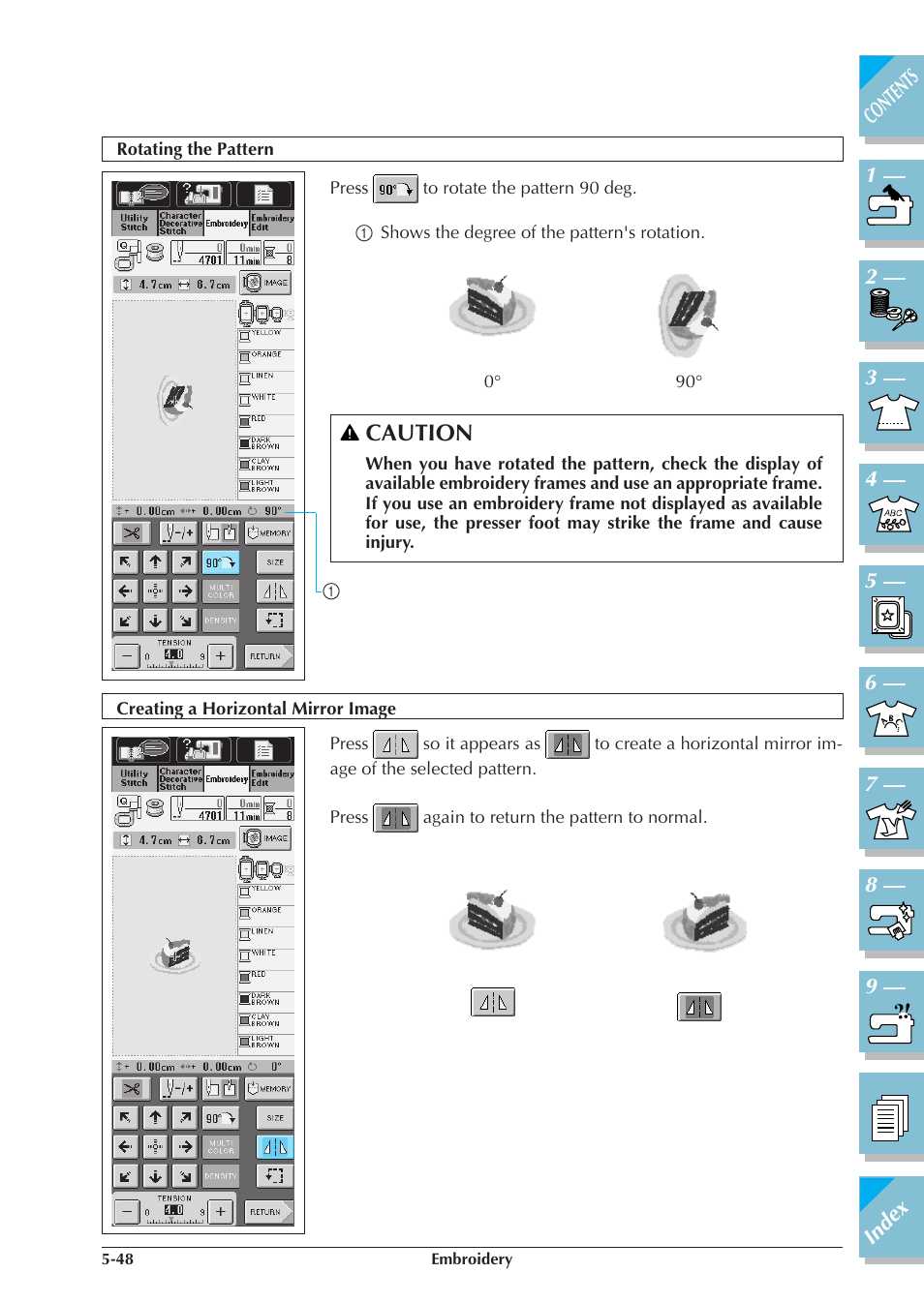Caution | Brother ULT2001 2001N 2001C 2002D 2003D User Manual | Page 223 / 321