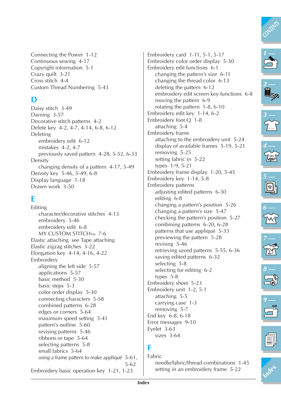 Brother ULT2001 2001N 2001C 2002D 2003D User Manual | Page 317 / 321