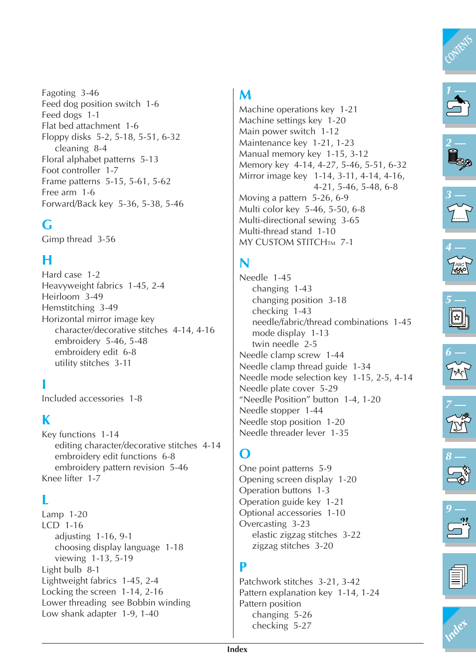 Brother ULT2001 2001N 2001C 2002D 2003D User Manual | Page 318 / 321