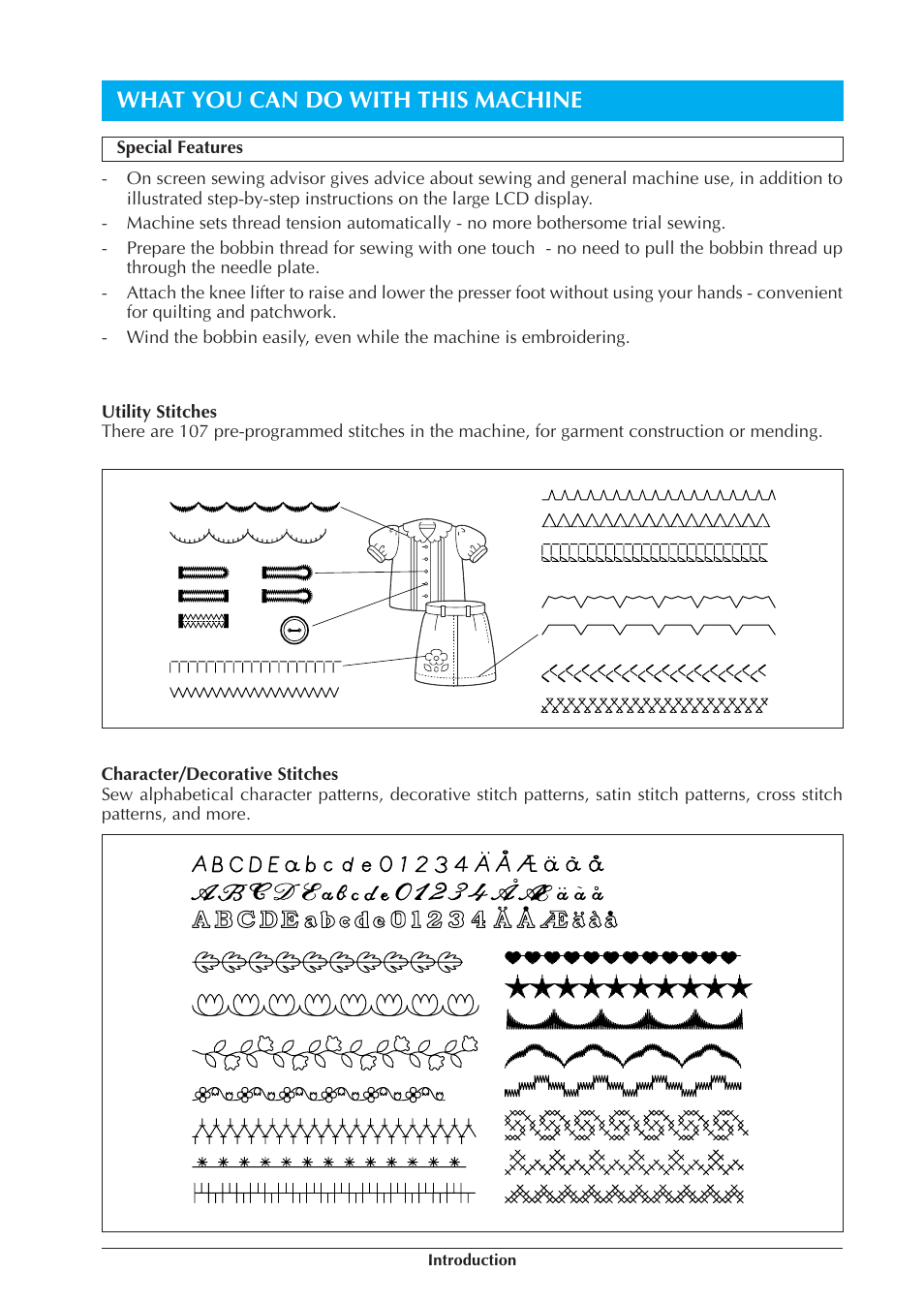 What you can do with this machine | Brother ULT2001 2001N 2001C 2002D 2003D User Manual | Page 5 / 321