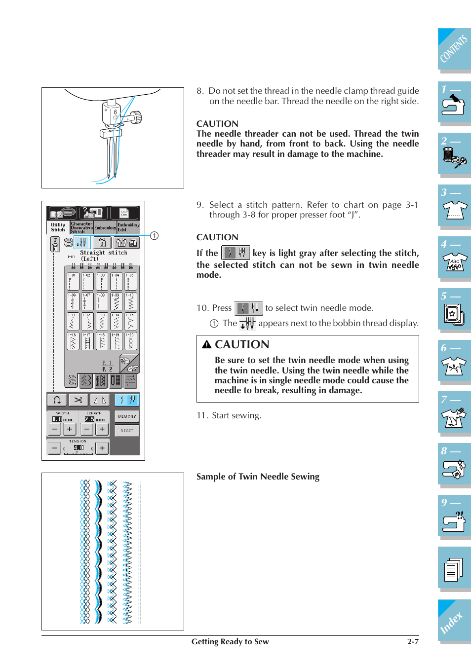 Caution | Brother ULT2001 2001N 2001C 2002D 2003D User Manual | Page 64 / 321