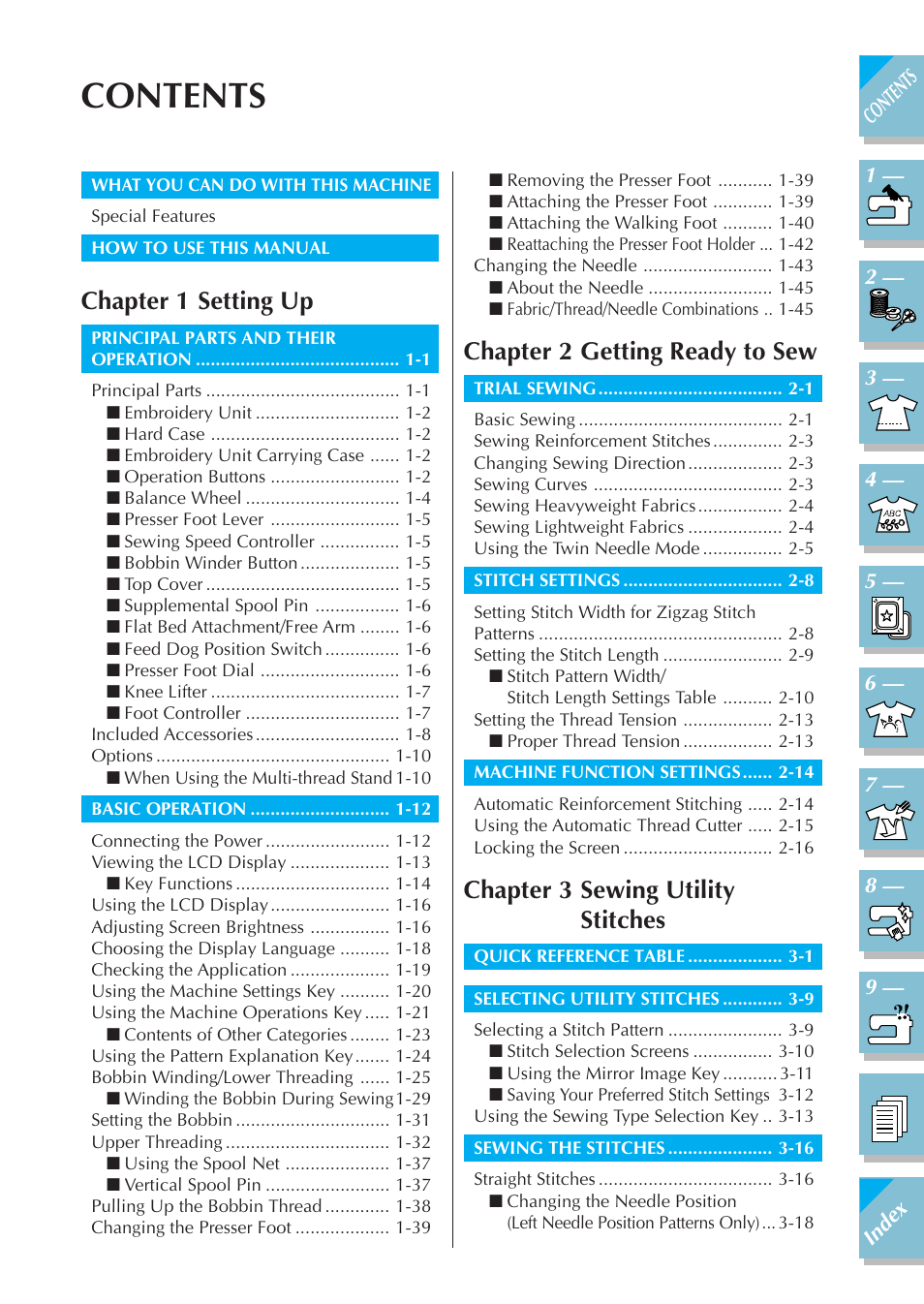 Brother ULT2001 2001N 2001C 2002D 2003D User Manual | Page 8 / 321